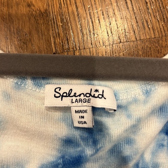 Splendid Women’s Blue and White Tank Top Size Large - Picture 2 of 4